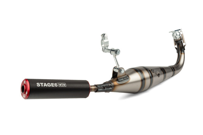 S6-9117401/RE Scarico Stage6 StreetRace Peugeot 103 SP Rosso / Nero