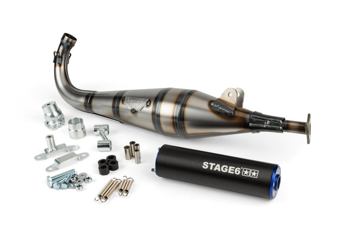S6-9117402/BL Scarico Stage6 StreetRace Peugeot 103 SPX Blu / Nero