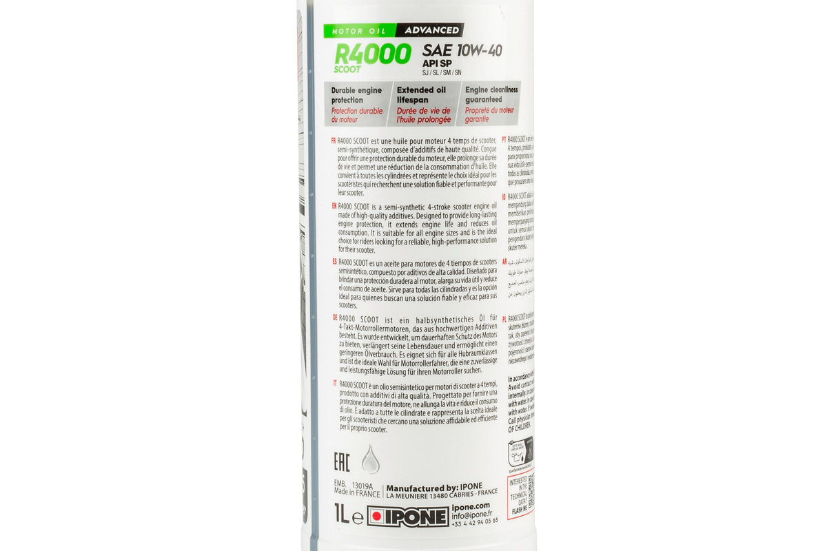 IP-801051 Ipone R4000 Scoot 10W-40 4T Oil 1L