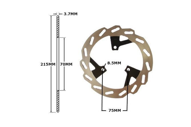 IGM2017-1475 Disco freno anteriore 215mm IGM Peugeot Speedfight 3