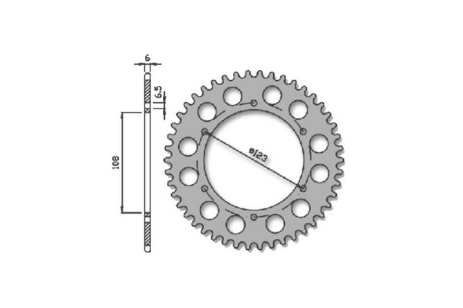 IGM85193 Corona 46 denti – 420 IGM Aprilia SX 50