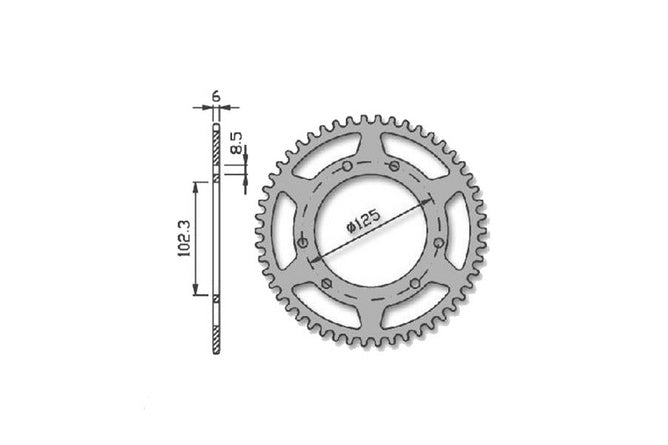 IGM88291 Corona 50 denti – 420 IGM Derbi DRD Pro