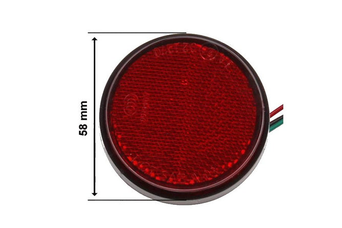 SP-93202 Catadiottro rotondo 58mm con LED rosso