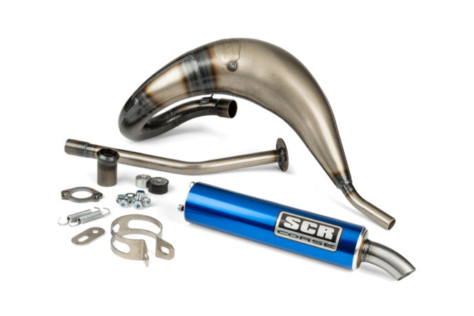 SCR-CR3811/BL Scarico SCR Corse Handmade Cross 50-70 Derbi blu