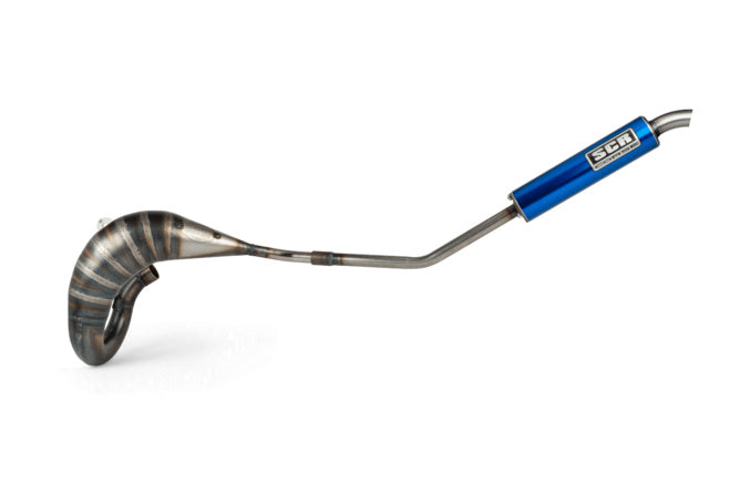 SCR-CRR3818/BL Scarico SCR Corse Racing Line Cross 70-80 Derbi blu