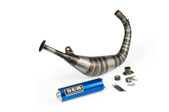 SCR-RSM3920/BL Scarico SCR Corse Racing Line 80-90 Derbi blu
