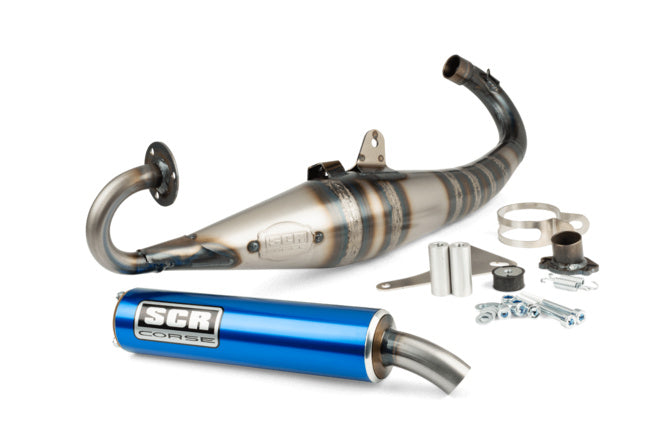 SCR-SC3796/BL Scarico SCR Corse Handmade 70 Piaggio blu