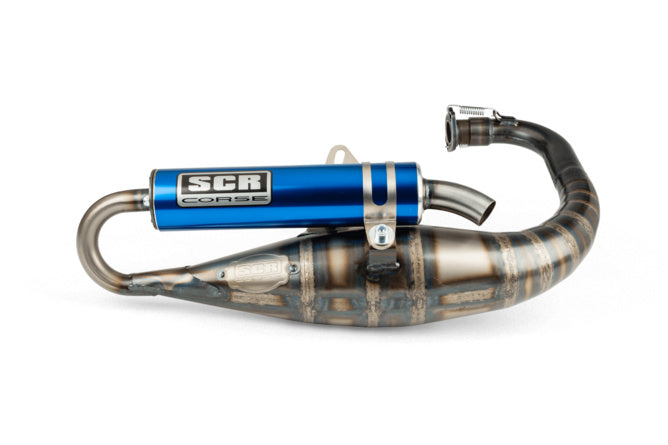 SCR-SC3834/BL Scarico SCR Corse Handmade 70 Minarelli verticale blu