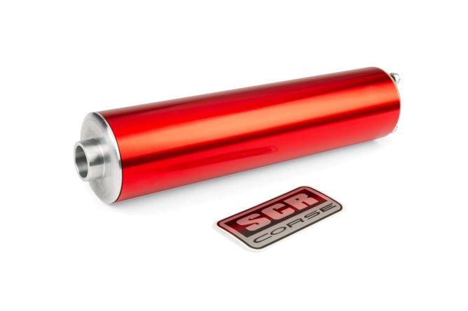 SCR-SIL325/RE Silenziatore lungo SCR Corse rosso