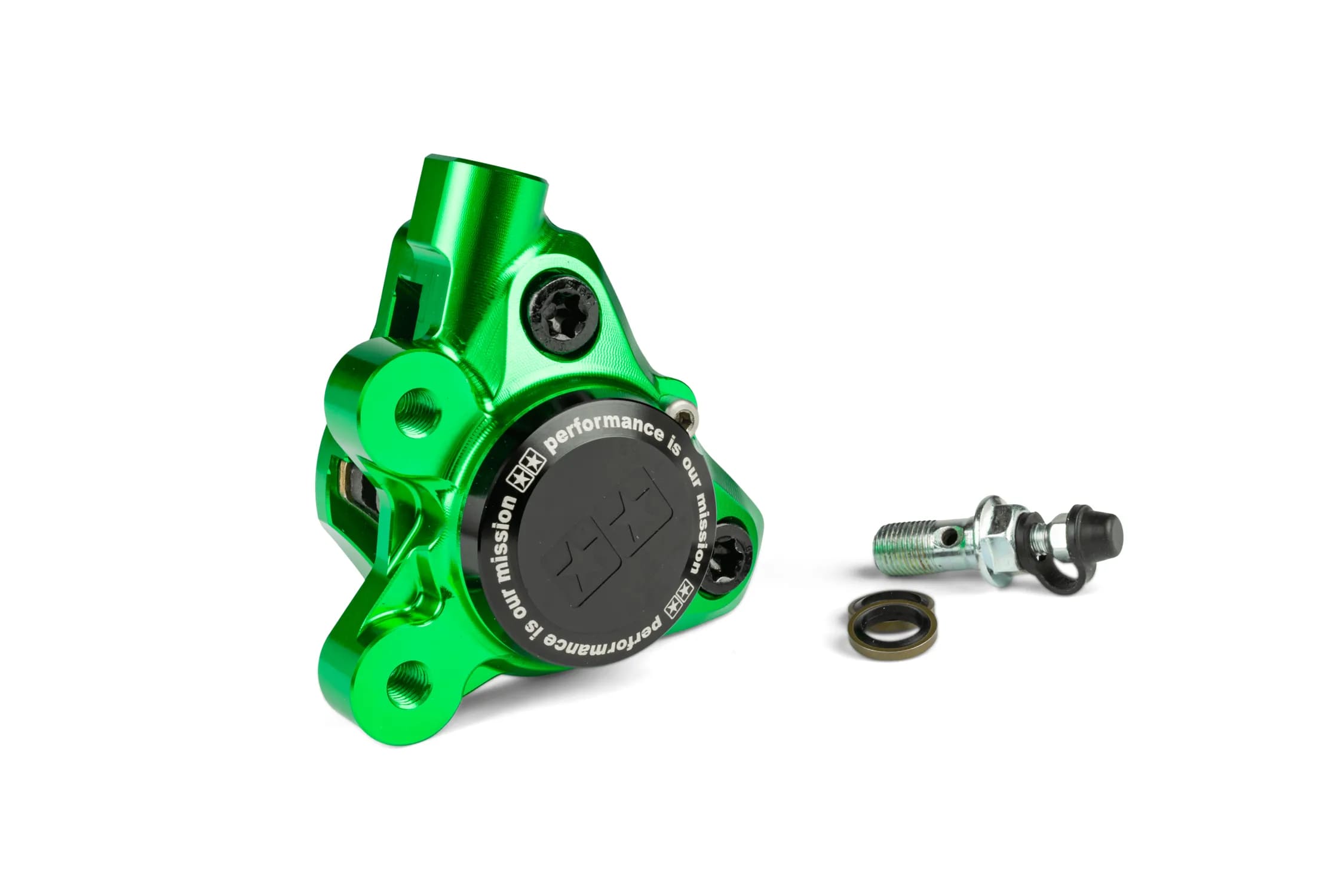 S6-1400381/GR Pinza freno anteriore alluminio CNC Stage6 Minarelli / Piaggio / Peugeot verde