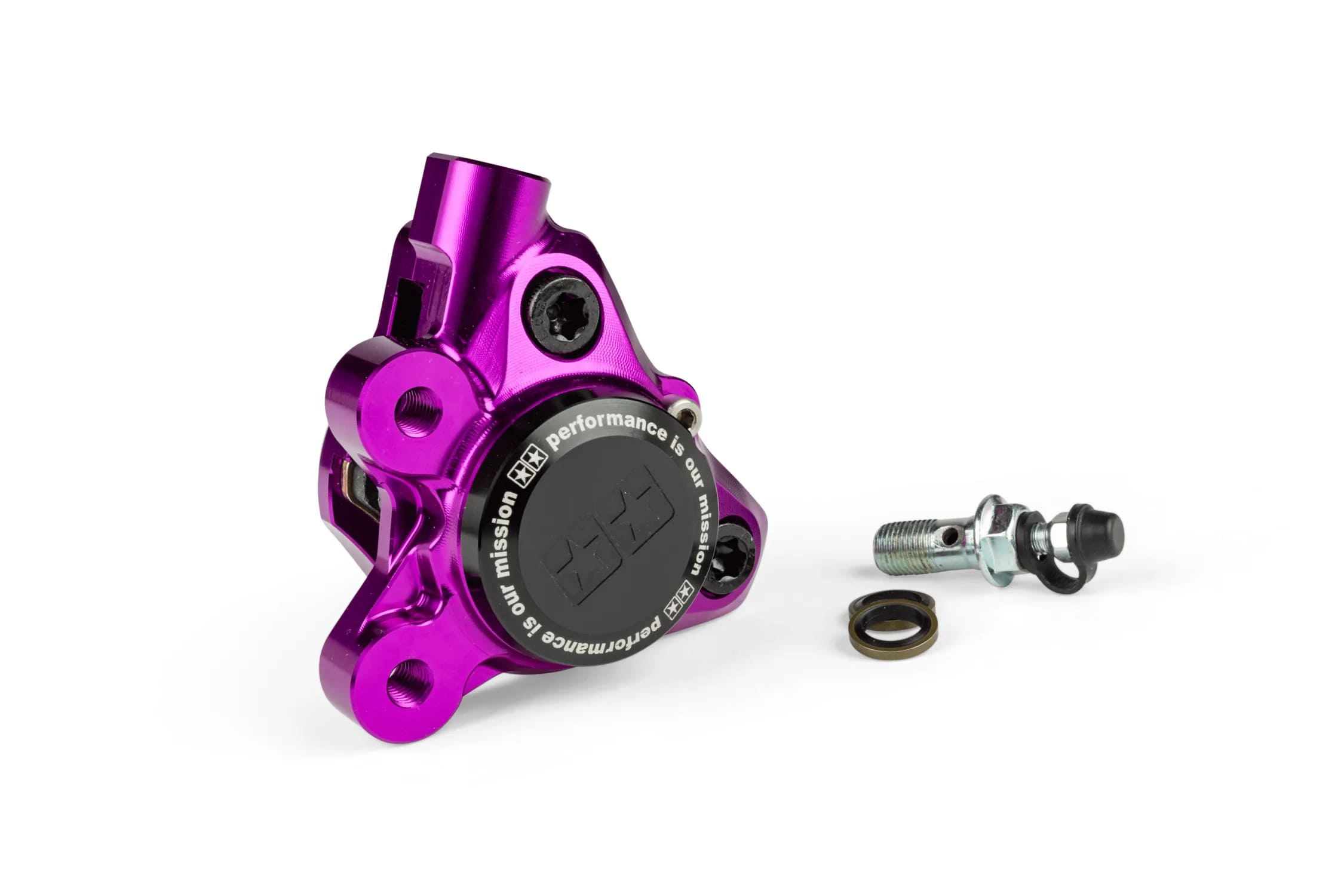 S6-1400381/PU Pinza freno anteriore alluminio CNC Stage6 Minarelli / Piaggio / Peugeot viola