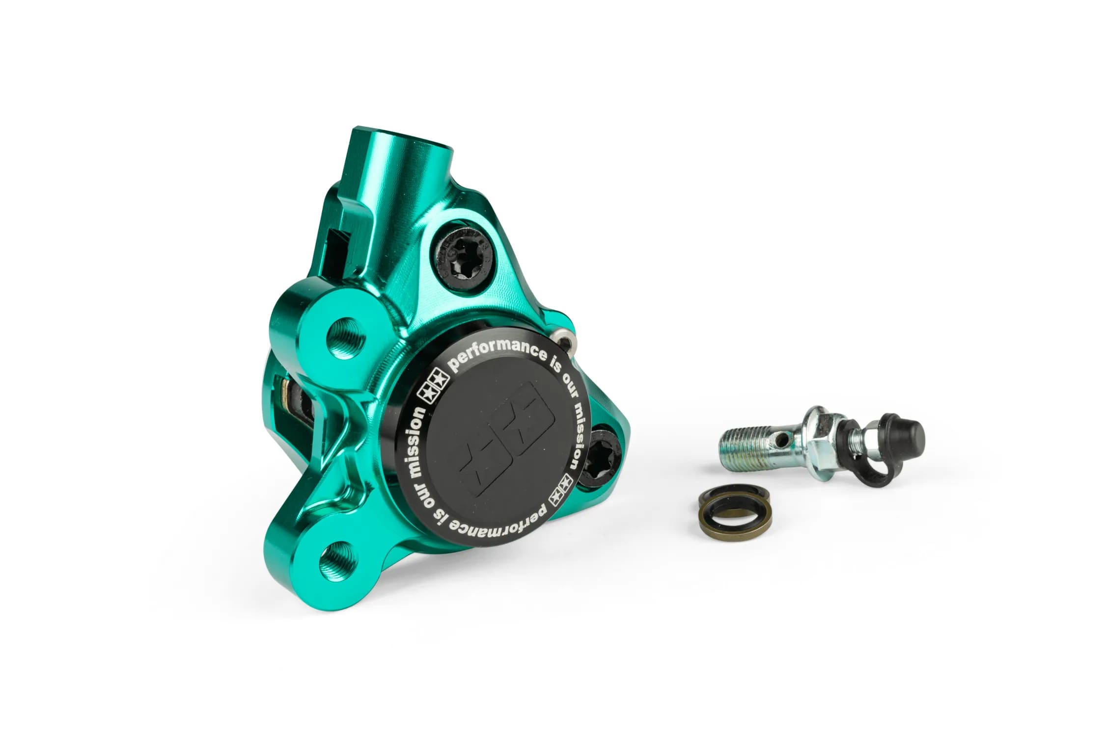 S6-1400381/TU Pinza freno anteriore alluminio CNC Stage6 Minarelli / Piaggio / Peugeot turchese
