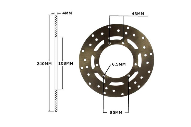SP-2005-0315 Disco Freno 240mm 6 Fori Derbi Senda