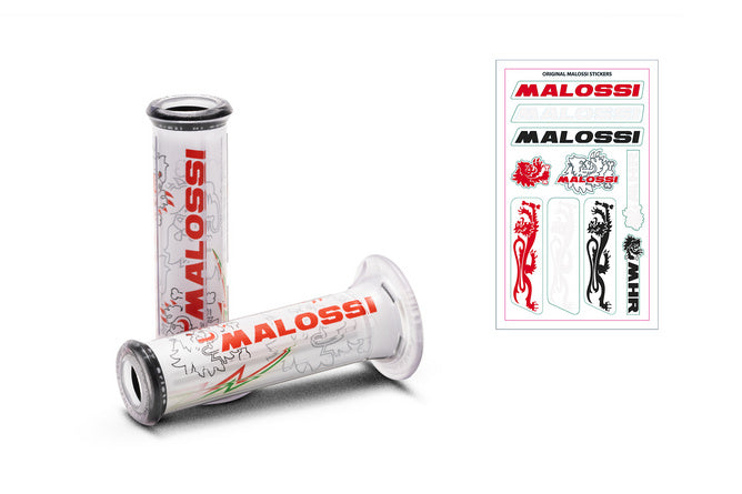 M6919245.W0 Manopole Malossi Tribal D. 30mm bianco Open End