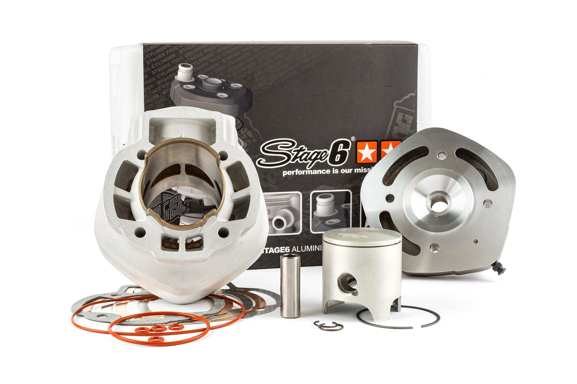 s6-7414004 gruppo termico stage6 racing 70cc d.47,6 piaggio h2o sp.12 alluminio mkii