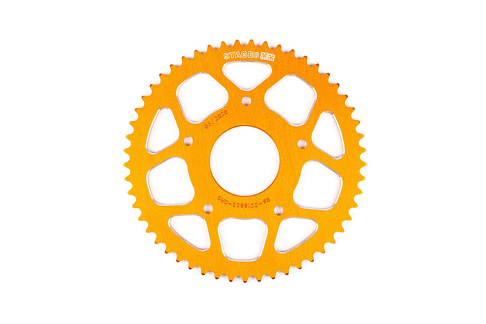 S6-2018802/OR Corona 53 denti - 420 Stage6 alluminio CNC arancione Peugeot / Rieju, COD: S6-2018802/OR