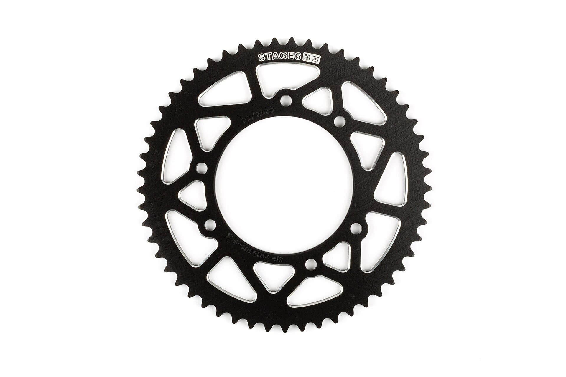 S6-2019301/BK Corona 53 denti - 420 Stage6 alluminio CNC nero Derbi DRD Pro, COD: S6-2019301/BK