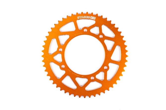 S6-2019301/OR Corona 53 denti - 420 Stage6 alluminio CNC arancione Derbi DRD Pro, COD: S6-2019301/OR