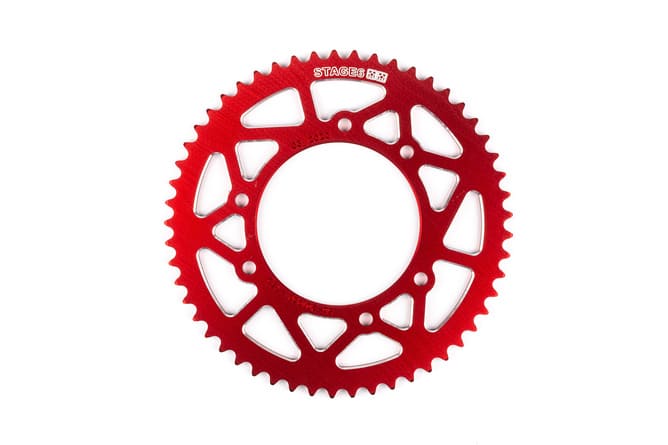 S6-2019301/RE Corona 53 denti - 420 Stage6 alluminio CNC rosso Derbi DRD Pro, COD: S6-2019301/RE