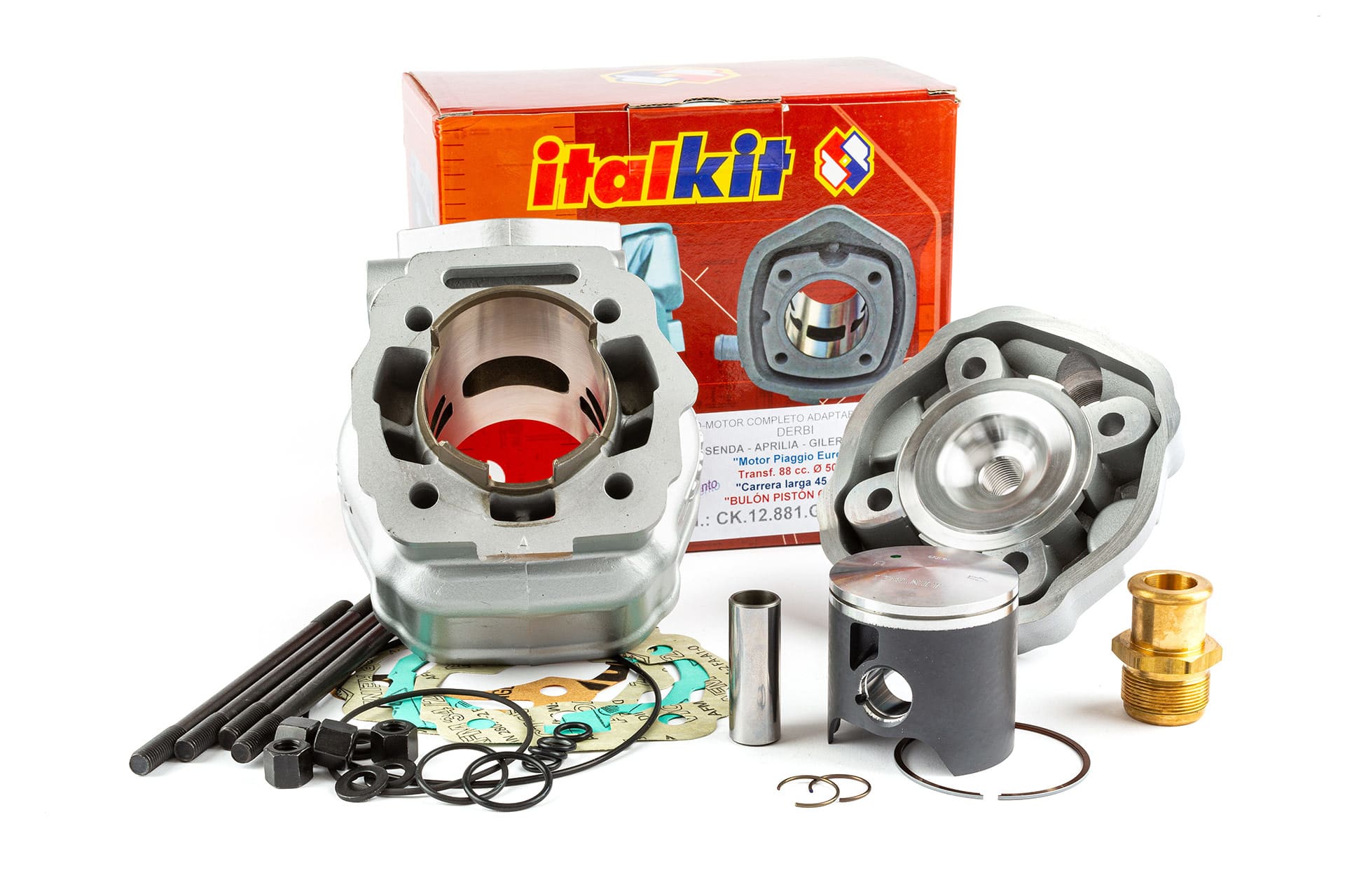IKCK12881GR Gruppo Termico d.50mm corsa 44,9mm Italkit 88cc Derbi Euro3, COD: IKCK12881GR