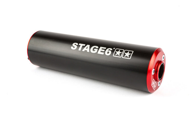 S6-9117402/RE Scarico Stage6 StreetRace Peugeot 103 SPX Rosso / Nero - Billaricambi SRLS