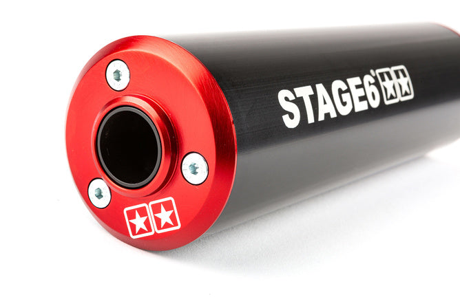 S6-9117401/RE Scarico Stage6 StreetRace Peugeot 103 SP Rosso / Nero - Billaricambi SRLS