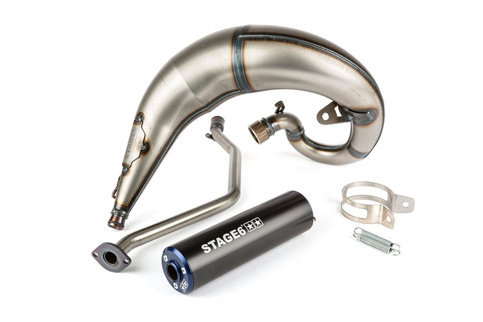S6-9118820/BL Marmitta Stage6 Streetrace montaggio alto CNC blu / nero haut Rieju MRT, COD: S6-9118820/BL