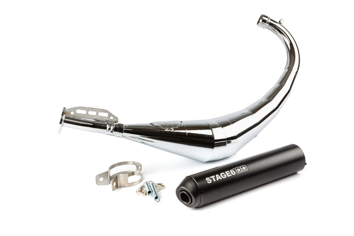 s6-9118904/bm marmitta stage6 streetrace cromato nero derbi / minarelli am6 stage6 rt