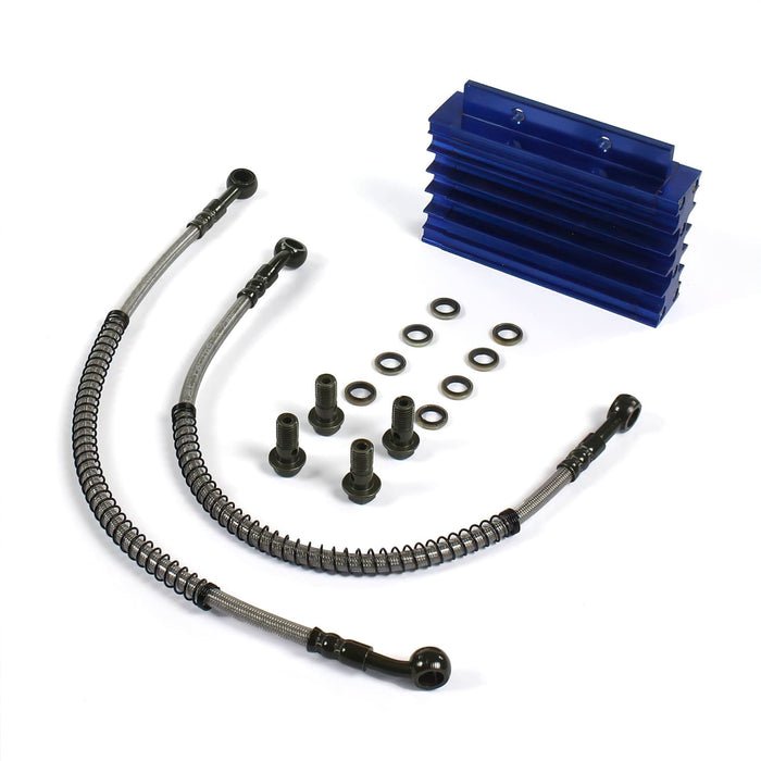 MB3145 Radiatore d'olio alluminio CNC Pit Bike / Dirt Bike Lifan / YX 140cc blu, COD: MB3145