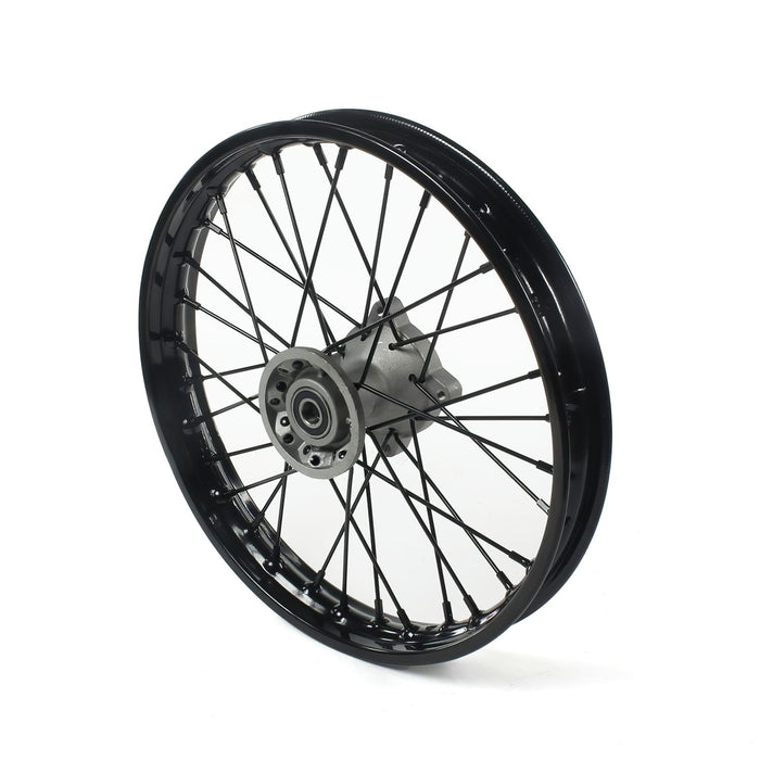 MB3270 Ruota / Cerchio anteriore acciaio d.15mm - 14'' Pit Bike / Dirt Bike nero, COD: MB3270