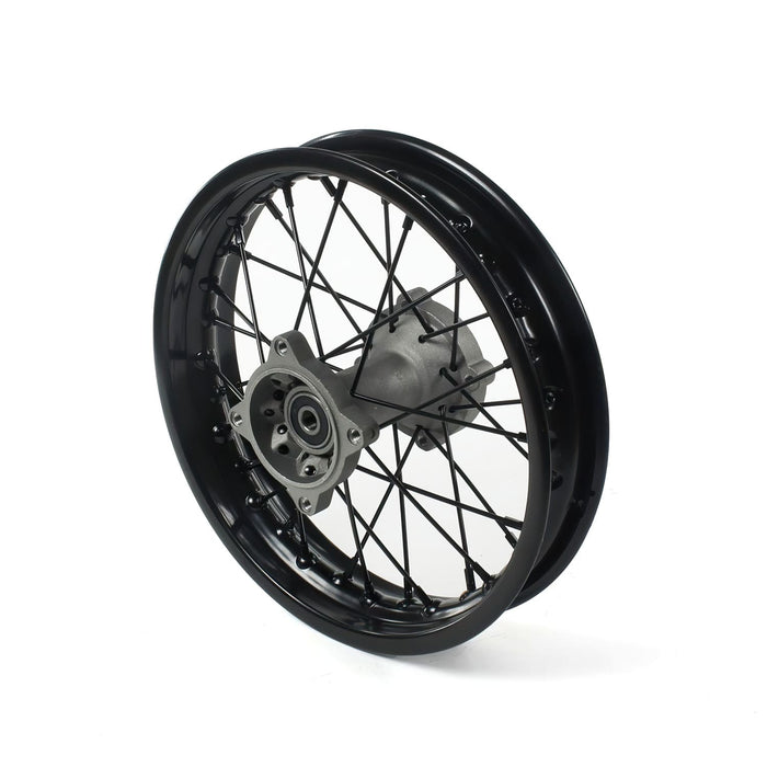 MB3272 Ruota / Cerchio posteriore acciaio asse 15mm - 12'' Pit Bike / Dirt Bike nero