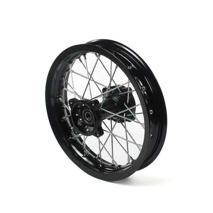 MB3533 Ruota / Cerchio posteriore mozzo alluminio asse 15mm - 12'' Pit Bike / Dirt Bike nero