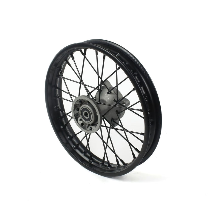 MB7612 Ruota / Cerchio anteriore acciaio asse 12mm - 12'' Pit Bike / Dirt Bike nero, COD: MB7612