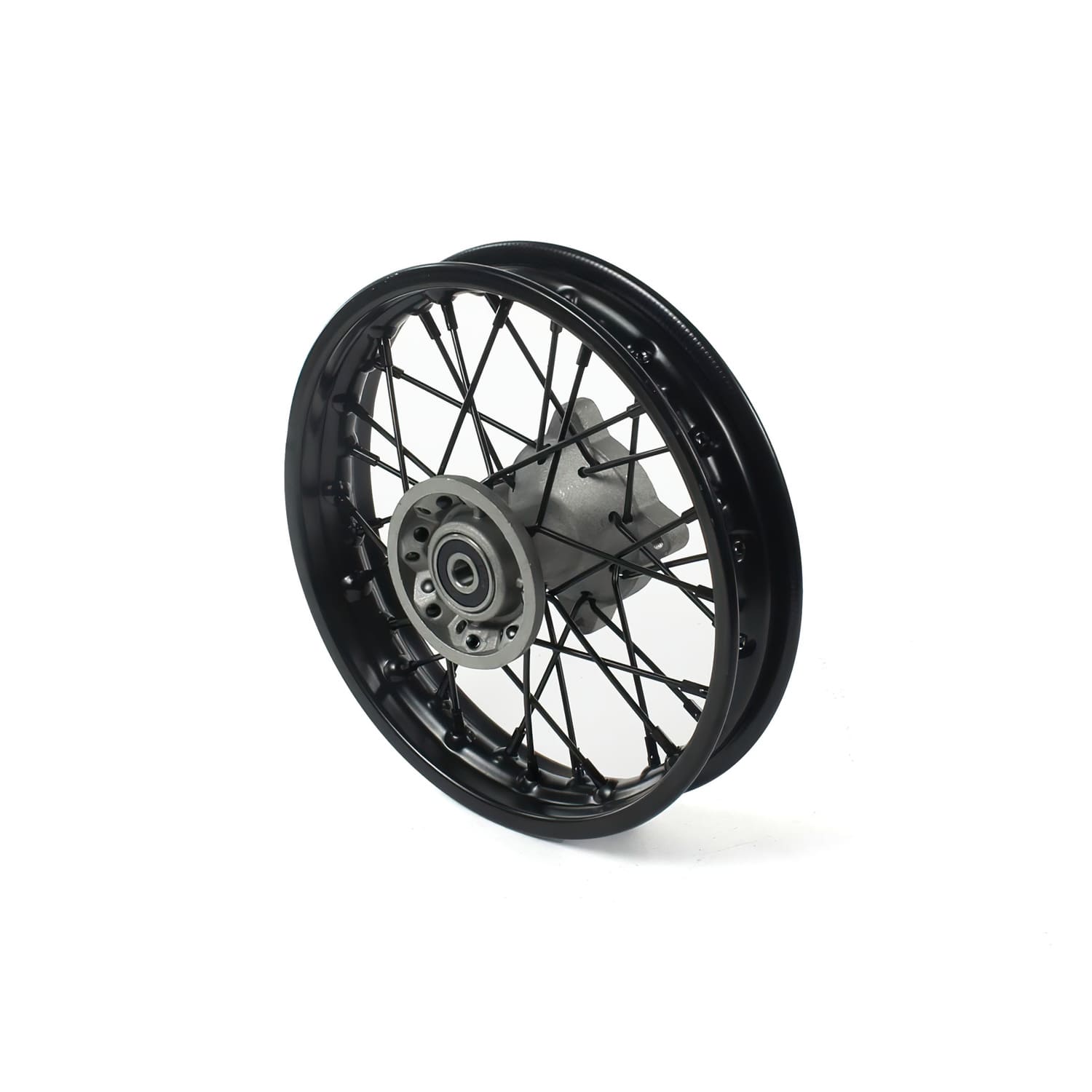 MB8296 Front Wheel / Rim Steel Axle 15mm - 10'' Pit Bike / Dirt Bike Black