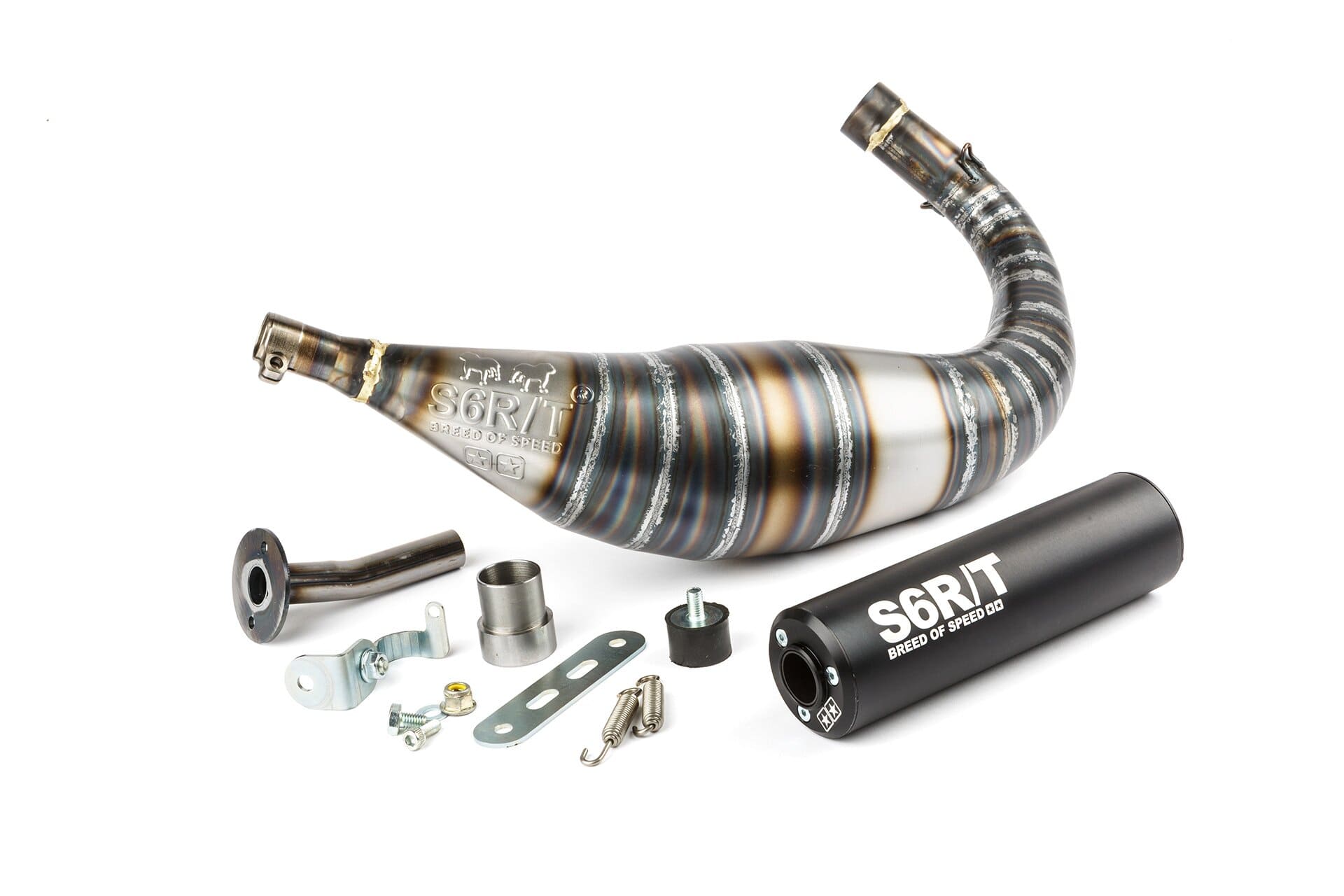 s6-96188951/bk marmitta stage6 r/t 90 - 100cc cnc nero minarelli am6 stage6 rt
