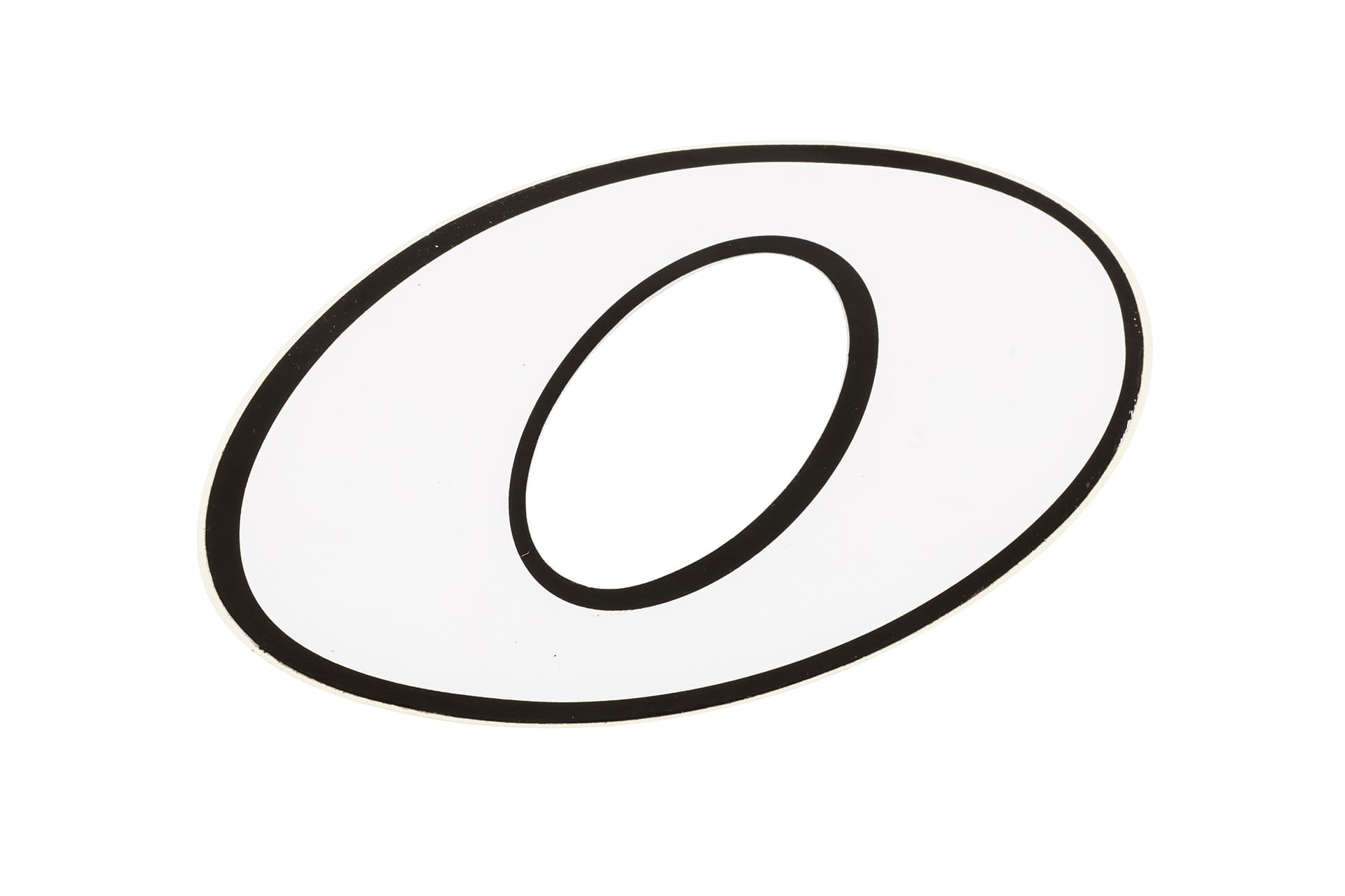 ST48400 Adesivo Numero Starter 0, 13cm, bianco con bordo nero, COD: ST48400