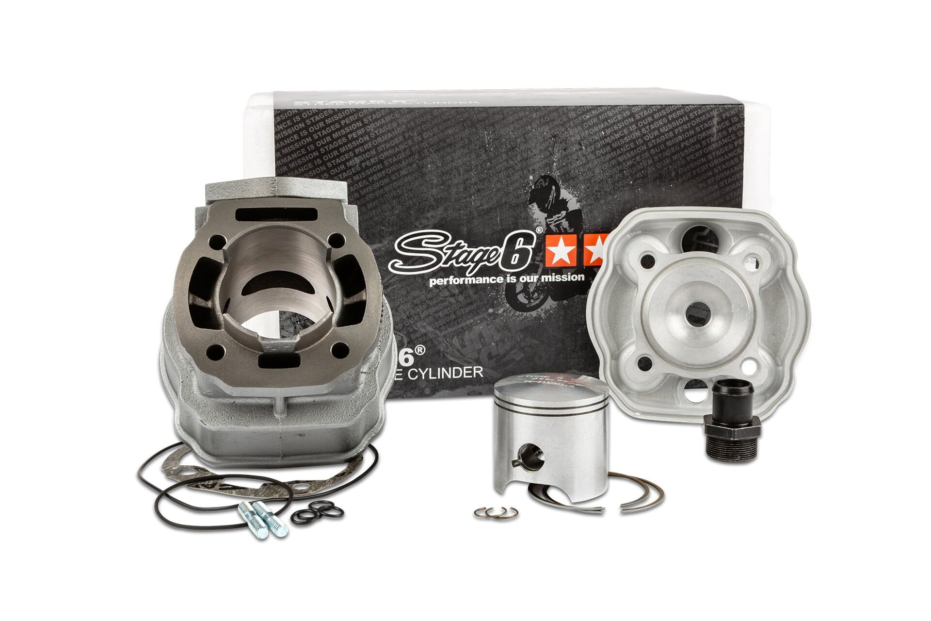 s6-7119310 gruppo termico stage6 77cc streetrace ghisa grigia derbi euro 3 / euro 4 (d50b0) stage6 rt