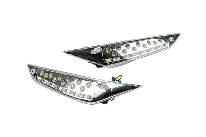 STR-660.40/CR Frecce LED anteriore Piaggio Zip dopo 2000 cromate, COD: STR-660.40/CR