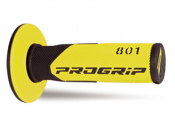 405401830 pair of progrip 801-142 mx grips, black/yellow, double density, without hole