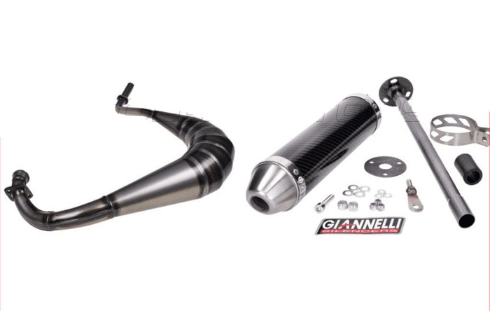 33646hf+33650hf marmitta giannelli + silenziatore in carbonio x rs 50 06/07 mot. piaggio