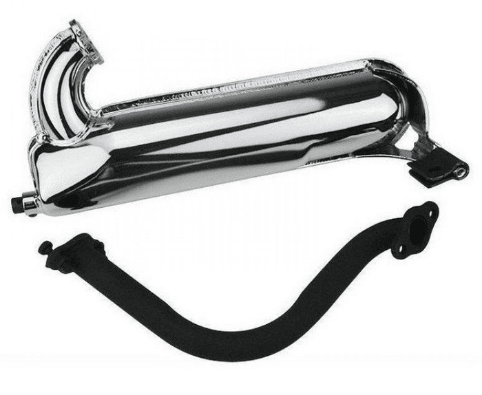 0237c marmitta scarico sito cromata piaggio vespa 125 primavera et3