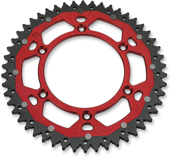 MR12101474 Corona Catena alluminio / acciaio 520 Moose Racing Beta / Honda 52 denti rosso