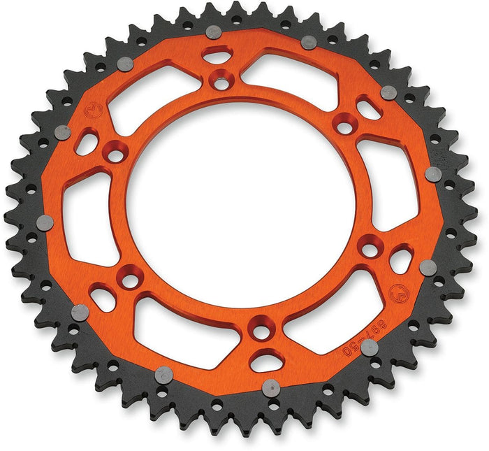 MR12101522 Corona Catena alluminio / acciaio 520 Moose Racing KTM / Husqvarna 50 denti arancione, COD: MR12101522