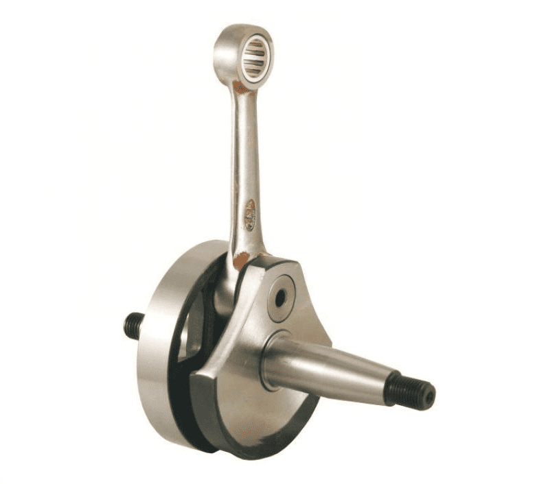 100030310 albero motore rms racing piaggio vespa fl 125cc 1989-1990 bilanciato, biella lucidata e gabbia a rulli hq. cono grosso