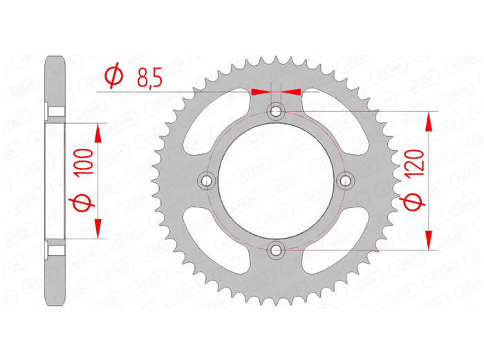 1074640003 Corona Afam acciaio Z52 Beta RR 125 LC, COD: '1074640003