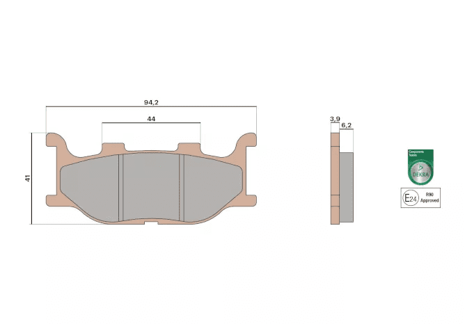 M6215029BS Pastiglie freno Malossi MHR Synt Yamaha TMax 500 2004 - 2007, COD: M6215029BS
