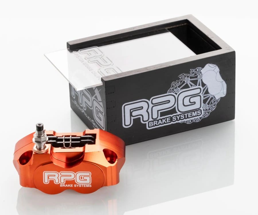 Pinza freno 4 pistoncini RPG pinza freno MK2 Radial 4K Universal Scooter Pitbike - Arancione