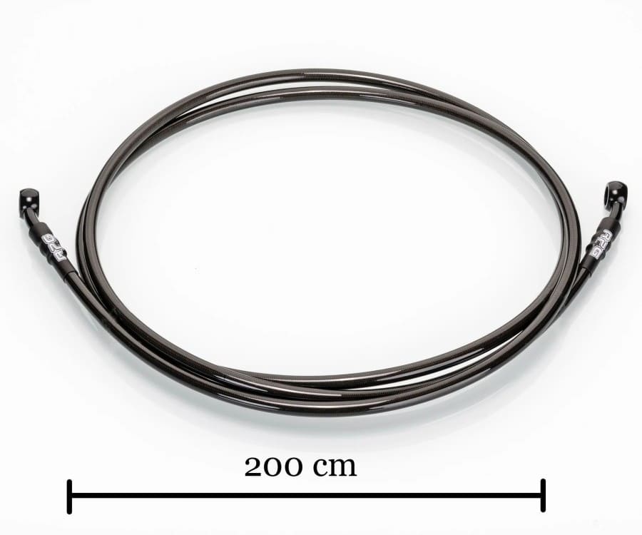 Tubo freno RPG Competition acciaio intrecciato universale - Nero - Lunghezza 200cm