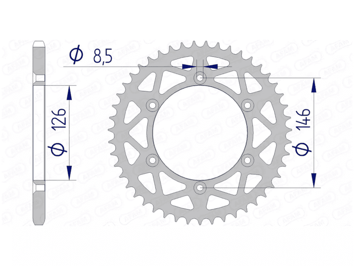 1074537002 Corona Afam alluminio autopulente Z52 Suzuki RM-Z 250 / 450, COD: '1074537002