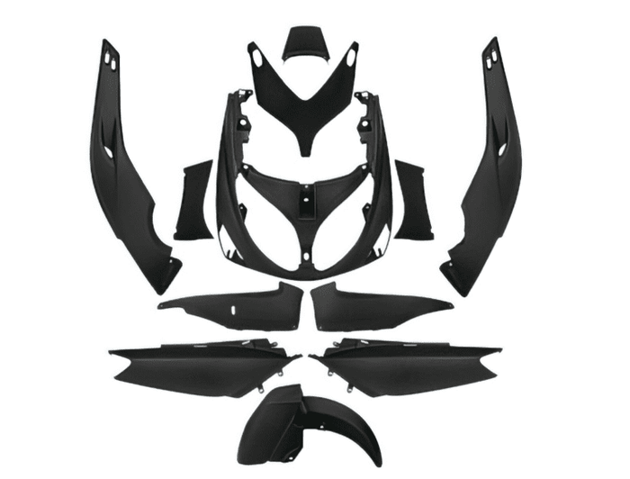 A363000 Kit carena 12 pezzi nero satin Yamaha Tmax 500 2001 - 2007, COD: A363000